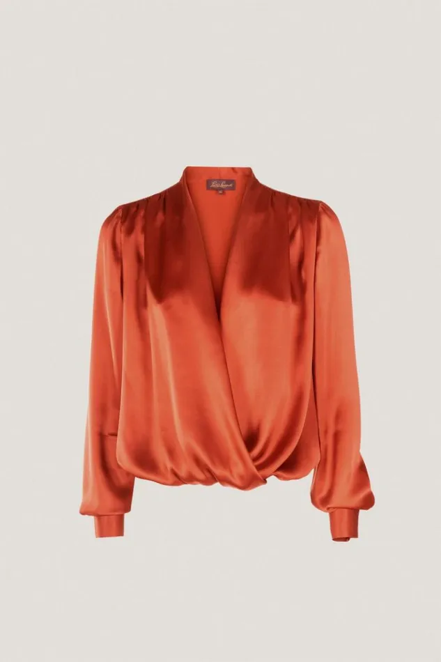 Luisa Spagnoli Blouses And Shirts Lancetta 8211 Silk Blouse Rust 8211 Women Luisa Spagnoli Blouses And Shirts Lancetta 8211 Silk Blouse Rust 8211 Women