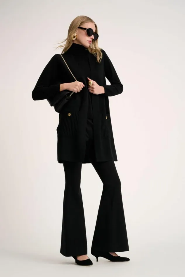 Luisa Spagnoli Cardigan Menna 8211 Knit Vest Black 8211 Women Luisa Spagnoli Cardigan Menna 8211 Knit Vest Black 8211 Women
