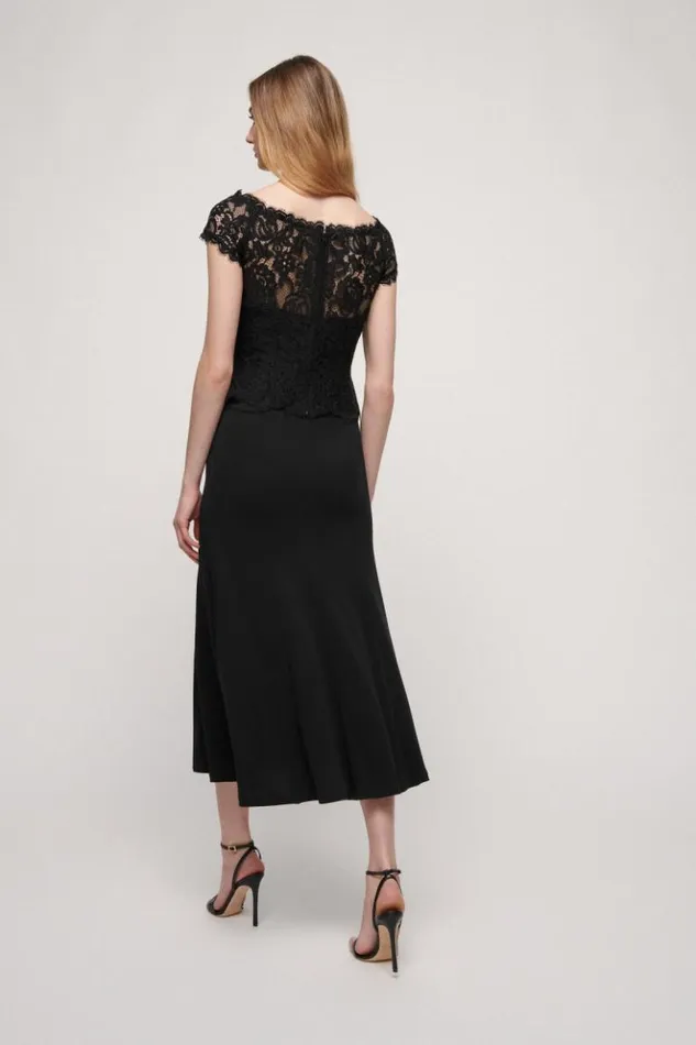 Luisa Spagnoli Formal Dresses Graffetta 8211 Elegant Dress Black 8211 Women Luisa Spagnoli Formal Dresses Graffetta 8211 Elegant Dress Black 8211 Women