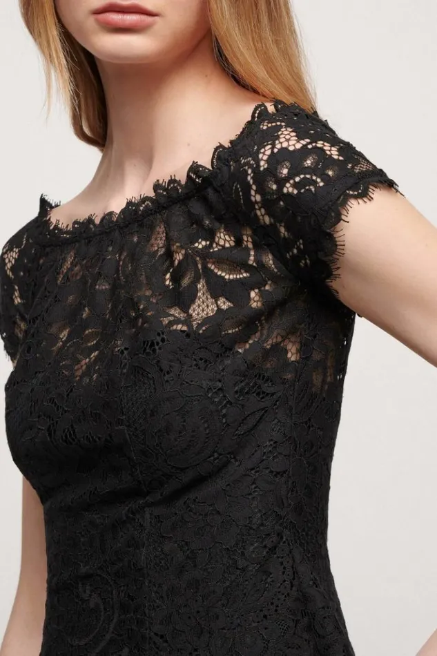 Luisa Spagnoli Formal Dresses Graffetta 8211 Elegant Dress Black 8211 Women Luisa Spagnoli Formal Dresses Graffetta 8211 Elegant Dress Black 8211 Women