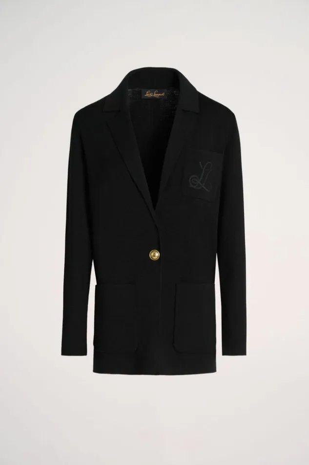Luisa Spagnoli Jackets and Blazers Mancina 8211 Embroidered Jacket Black 8211 Women Luisa Spagnoli Jackets and Blazers Mancina 8211 Embroidered Jacket Black 8211 Women