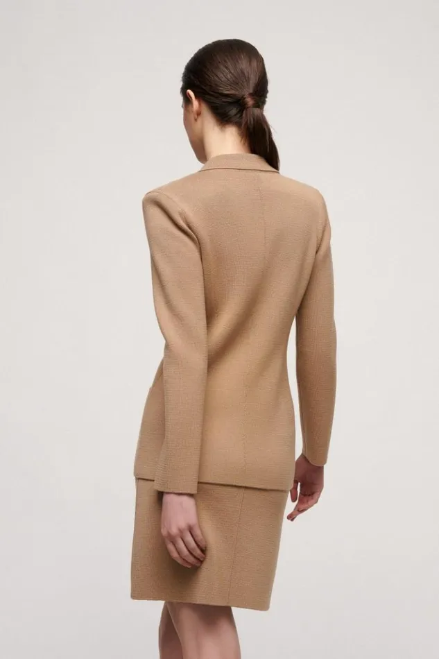 Luisa Spagnoli Jackets and Blazers Metallo 8211 Wool Jacket Camel 8211 Women Luisa Spagnoli Jackets and Blazers Metallo 8211 Wool Jacket Camel 8211 Women