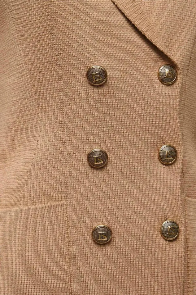 Luisa Spagnoli Jackets and Blazers Metallo 8211 Wool Jacket Camel 8211 Women Luisa Spagnoli Jackets and Blazers Metallo 8211 Wool Jacket Camel 8211 Women