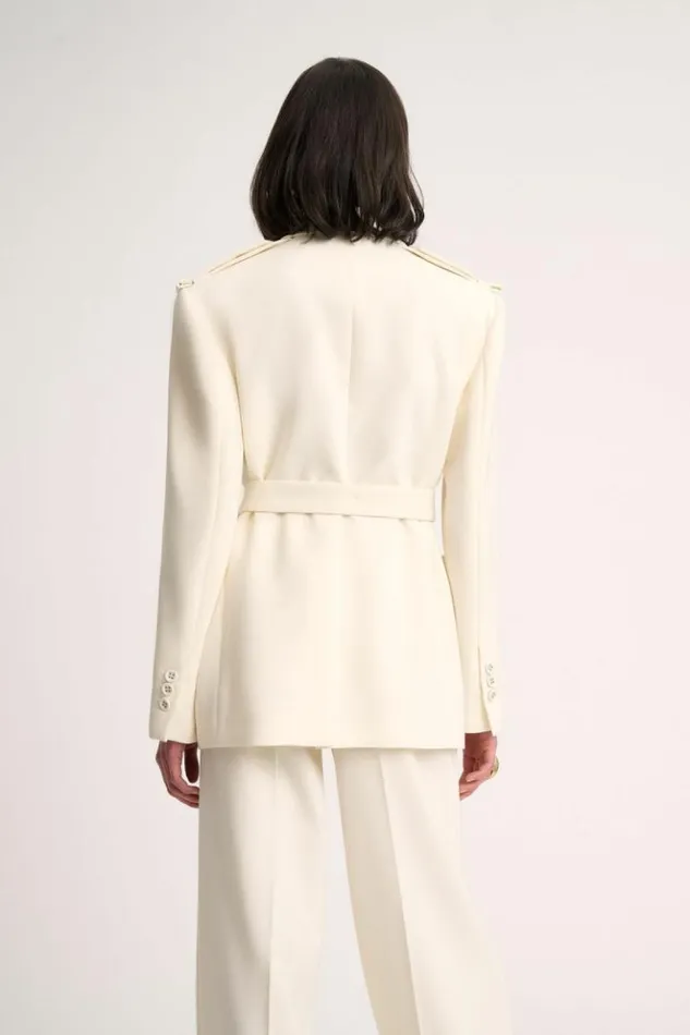 Luisa Spagnoli Jackets and Blazers Salerno 8211 Blended Wool Jacket 8211 Fashion Show Cream 8211 Women Luisa Spagnoli Jackets and Blazers Salerno 8211 Blended Wool Jacket 8211 Fashion Show Cream 8211 Women