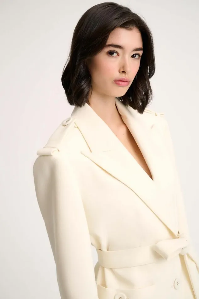 Luisa Spagnoli Jackets and Blazers Salerno 8211 Blended Wool Jacket 8211 Fashion Show Cream 8211 Women Luisa Spagnoli Jackets and Blazers Salerno 8211 Blended Wool Jacket 8211 Fashion Show Cream 8211 Women