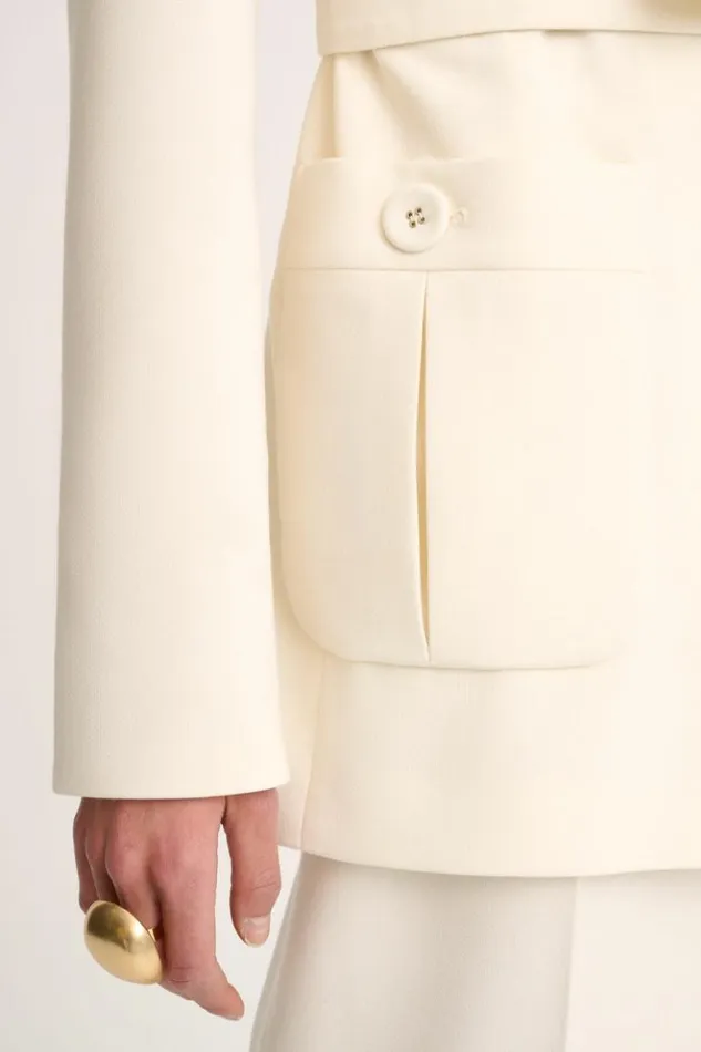 Luisa Spagnoli Jackets and Blazers Salerno 8211 Blended Wool Jacket 8211 Fashion Show Cream 8211 Women Luisa Spagnoli Jackets and Blazers Salerno 8211 Blended Wool Jacket 8211 Fashion Show Cream 8211 Women