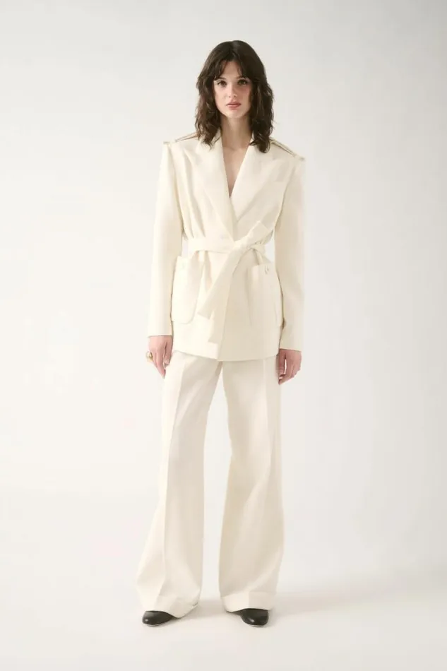 Luisa Spagnoli Jackets and Blazers Salerno 8211 Blended Wool Jacket 8211 Fashion Show Cream 8211 Women Luisa Spagnoli Jackets and Blazers Salerno 8211 Blended Wool Jacket 8211 Fashion Show Cream 8211 Women