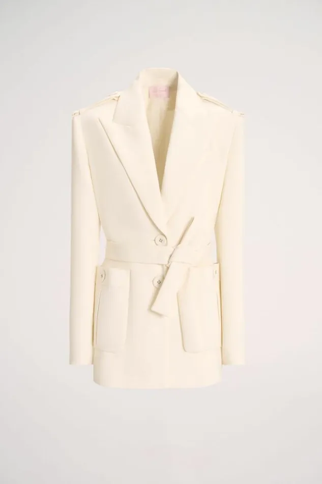 Luisa Spagnoli Jackets and Blazers Salerno 8211 Blended Wool Jacket 8211 Fashion Show Cream 8211 Women Luisa Spagnoli Jackets and Blazers Salerno 8211 Blended Wool Jacket 8211 Fashion Show Cream 8211 Women