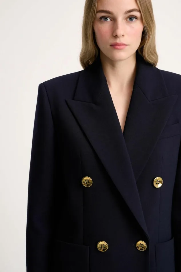 Luisa Spagnoli Jackets and Blazers Sarca 8211 Marinire Jacket 8211 Fashion Show Bluebrown 8211 Women Luisa Spagnoli Jackets and Blazers Sarca 8211 Marinire Jacket 8211 Fashion Show Bluebrown 8211 Women