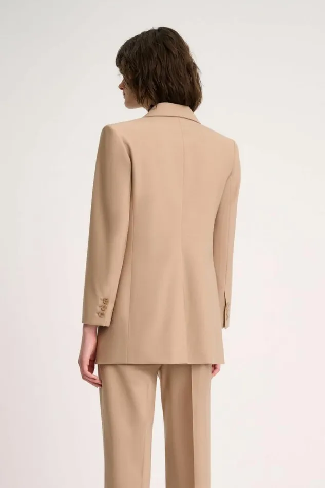 Luisa Spagnoli Jackets and Blazers Sauna 8211 Long SingleBreasted Jacket Beige 8211 Women Luisa Spagnoli Jackets and Blazers Sauna 8211 Long SingleBreasted Jacket Beige 8211 Women