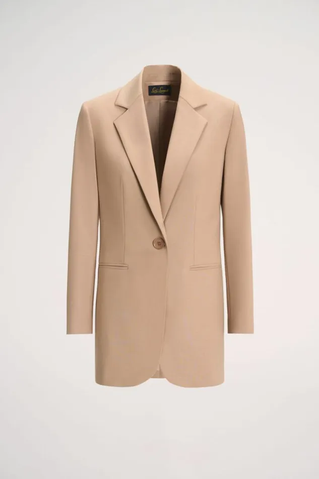 Luisa Spagnoli Jackets and Blazers Sauna 8211 Long SingleBreasted Jacket Beige 8211 Women Luisa Spagnoli Jackets and Blazers Sauna 8211 Long SingleBreasted Jacket Beige 8211 Women