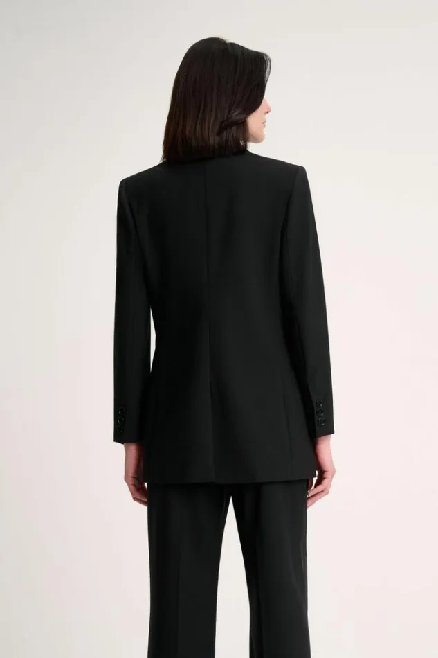 Luisa Spagnoli Jackets and Blazers Sauna 8211 Long SingleBreasted Jacket Black 8211 Women Luisa Spagnoli Jackets and Blazers Sauna 8211 Long SingleBreasted Jacket Black 8211 Women