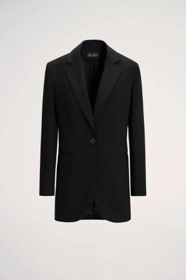 Luisa Spagnoli Jackets and Blazers Sauna 8211 Long SingleBreasted Jacket Black 8211 Women Luisa Spagnoli Jackets and Blazers Sauna 8211 Long SingleBreasted Jacket Black 8211 Women