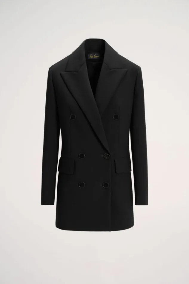 Luisa Spagnoli Jackets and Blazers Sfinge 8211 DoubleBreasted Jacket Black 8211 Women Luisa Spagnoli Jackets and Blazers Sfinge 8211 DoubleBreasted Jacket Black 8211 Women