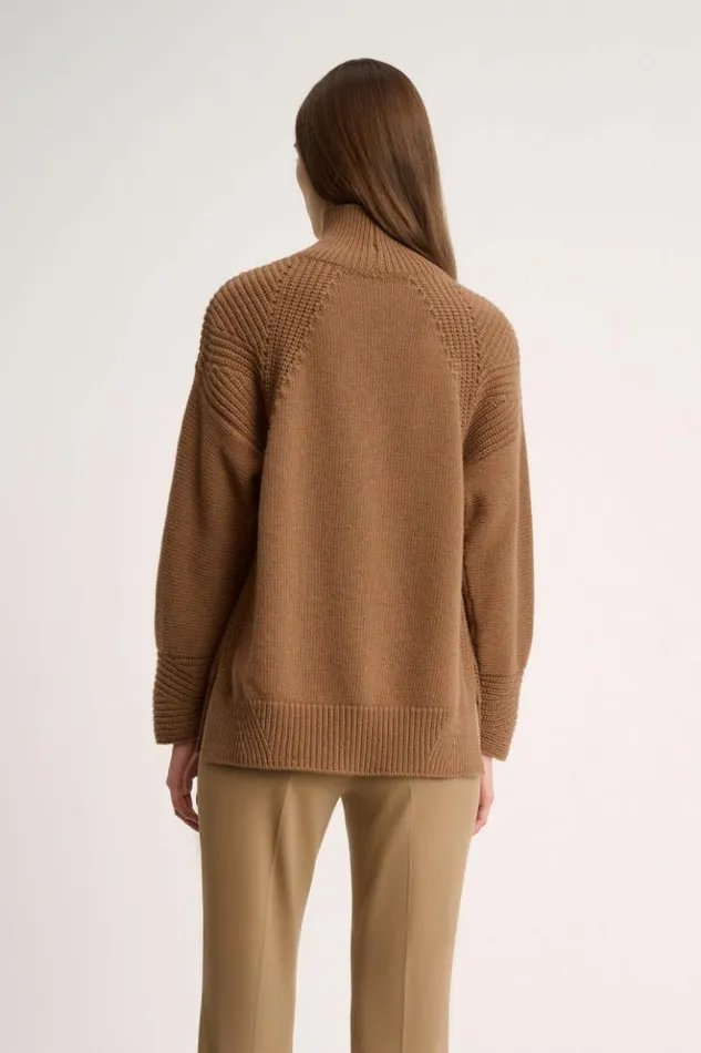Luisa Spagnoli Knitwear Cameriera 8211 OpenKnit Pullover Camel 8211 Women Luisa Spagnoli Knitwear Cameriera 8211 OpenKnit Pullover Camel 8211 Women