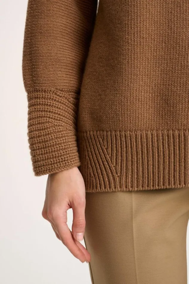 Luisa Spagnoli Knitwear Cameriera 8211 OpenKnit Pullover Camel 8211 Women Luisa Spagnoli Knitwear Cameriera 8211 OpenKnit Pullover Camel 8211 Women