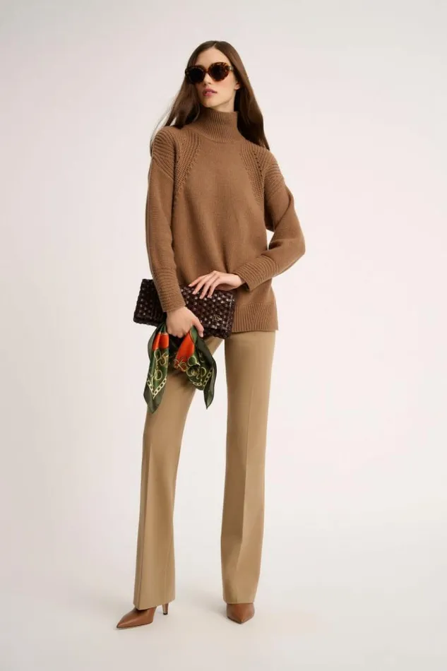 Luisa Spagnoli Knitwear Cameriera 8211 OpenKnit Pullover Camel 8211 Women Luisa Spagnoli Knitwear Cameriera 8211 OpenKnit Pullover Camel 8211 Women