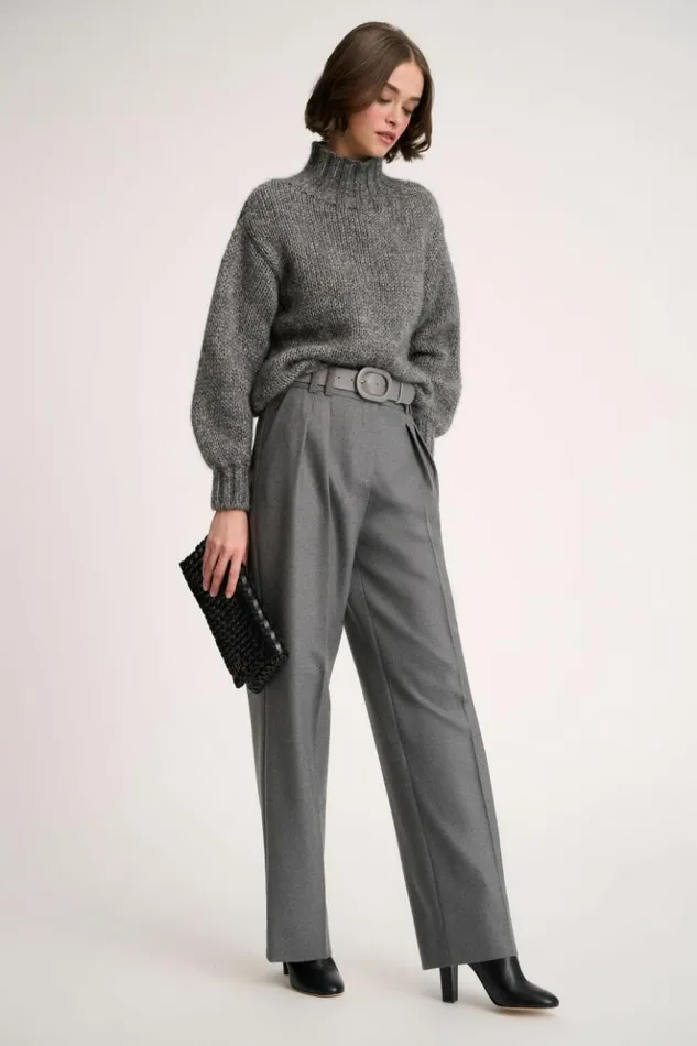 Luisa Spagnoli Knitwear Coccolo 8211 Lurex Pullover Grey Melange 8211 Women Luisa Spagnoli Knitwear Coccolo 8211 Lurex Pullover Grey Melange 8211 Women