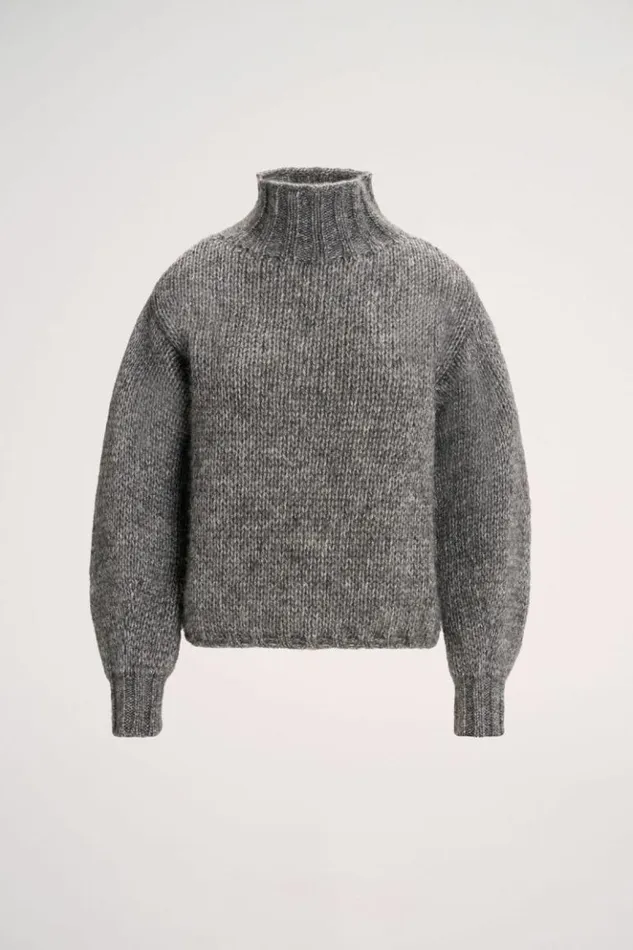 Luisa Spagnoli Knitwear Coccolo 8211 Lurex Pullover Grey Melange 8211 Women Luisa Spagnoli Knitwear Coccolo 8211 Lurex Pullover Grey Melange 8211 Women