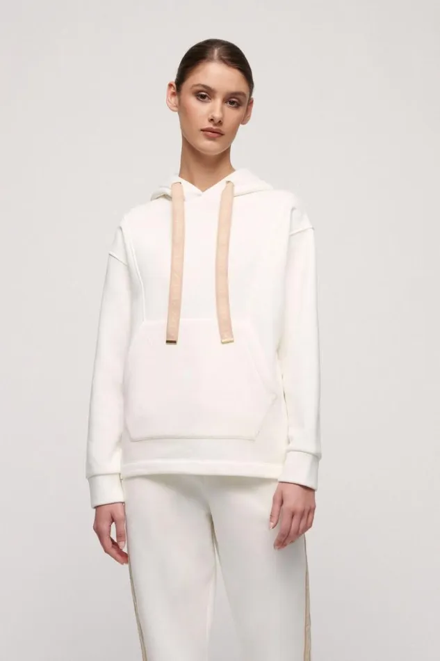 Luisa Spagnoli Knitwear Lubin 8211 Hooded Sweater Ivory 8211 Women