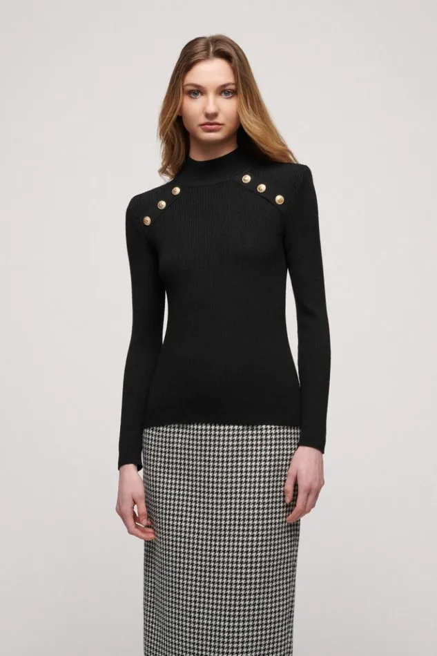 Luisa Spagnoli Knitwear Minima 8211 Wool Pullover Black 8211 Women