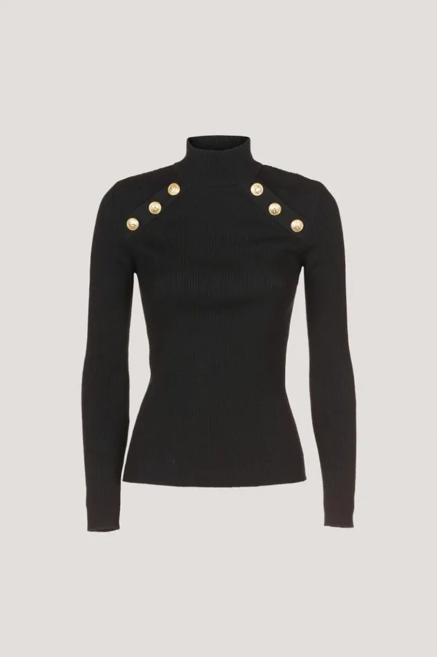 Luisa Spagnoli Knitwear Minima 8211 Wool Pullover Black 8211 Women Luisa Spagnoli Knitwear Minima 8211 Wool Pullover Black 8211 Women
