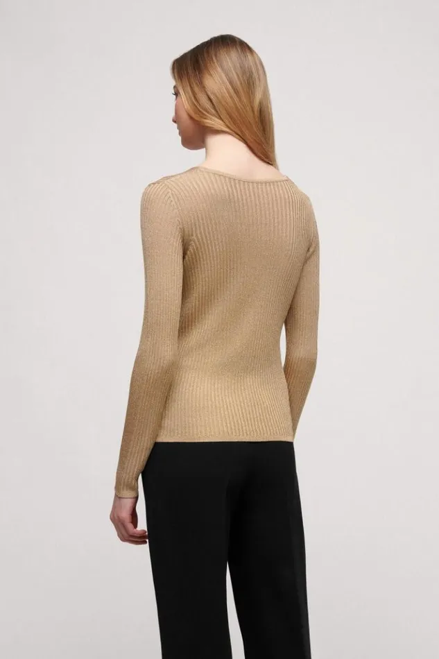 Luisa Spagnoli Knitwear Zelante 8211 Lurex Sweater Gold 8211 Women Luisa Spagnoli Knitwear Zelante 8211 Lurex Sweater Gold 8211 Women