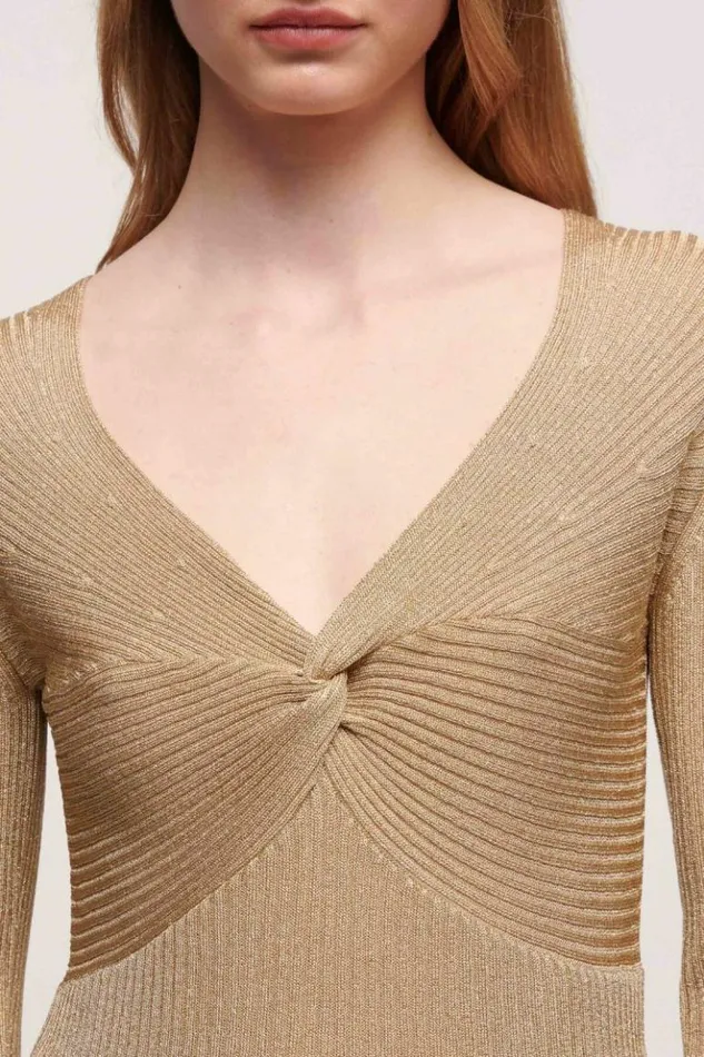 Luisa Spagnoli Knitwear Zelante 8211 Lurex Sweater Gold 8211 Women Luisa Spagnoli Knitwear Zelante 8211 Lurex Sweater Gold 8211 Women