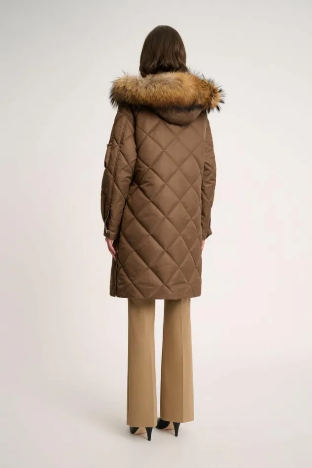 Luisa Spagnoli Outerwear Scalo 8211 Quilted Parka Bronze 8211 Women Luisa Spagnoli Outerwear Scalo 8211 Quilted Parka Bronze 8211 Women