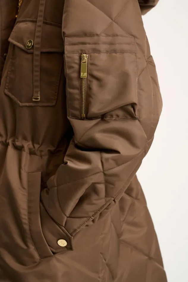 Luisa Spagnoli Outerwear Scalo 8211 Quilted Parka Bronze 8211 Women Luisa Spagnoli Outerwear Scalo 8211 Quilted Parka Bronze 8211 Women