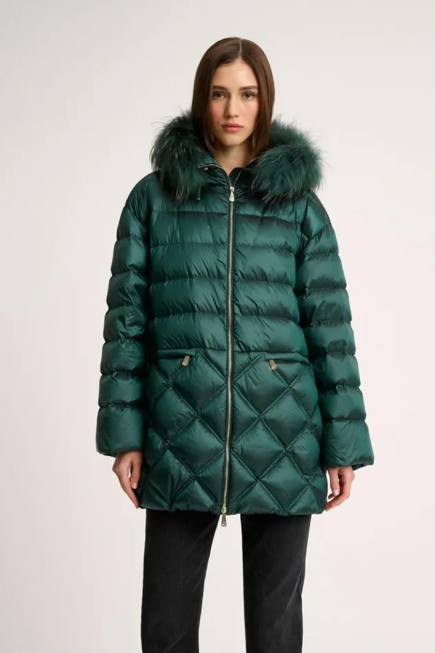 Luisa Spagnoli Outerwear Stato 8211 Hooded Puffer 8211 Fashion Show 8211 Women Luisa Spagnoli Outerwear Stato 8211 Hooded Puffer 8211 Fashion Show 8211 Women