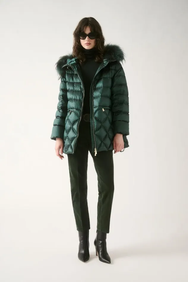 Luisa Spagnoli Outerwear Stato 8211 Hooded Puffer 8211 Fashion Show 8211 Women Luisa Spagnoli Outerwear Stato 8211 Hooded Puffer 8211 Fashion Show 8211 Women