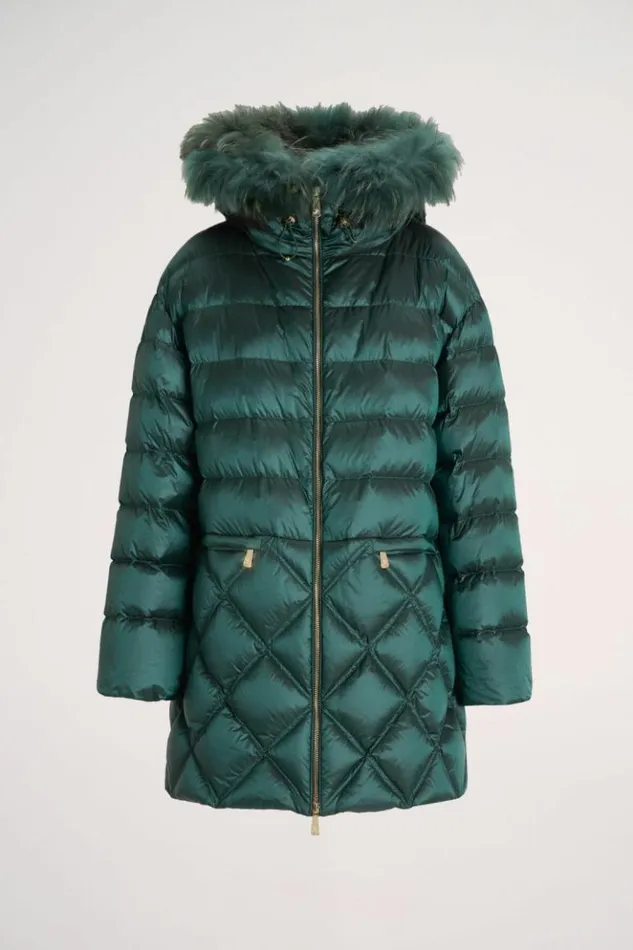 Luisa Spagnoli Outerwear Stato 8211 Hooded Puffer 8211 Fashion Show 8211 Women Luisa Spagnoli Outerwear Stato 8211 Hooded Puffer 8211 Fashion Show 8211 Women