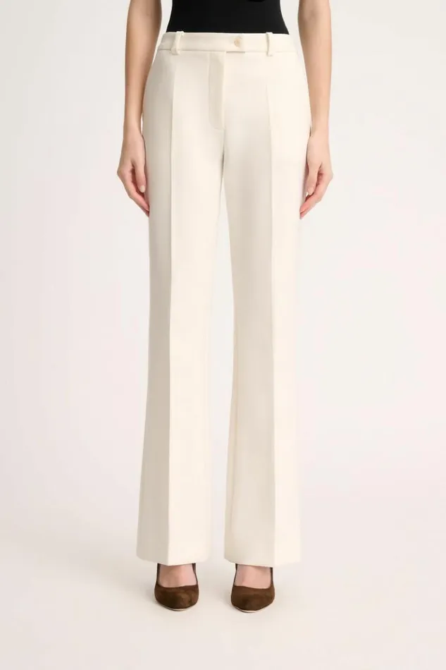Luisa Spagnoli Pants Oriolo 8211 Creased Trousers Cream 8211 Women