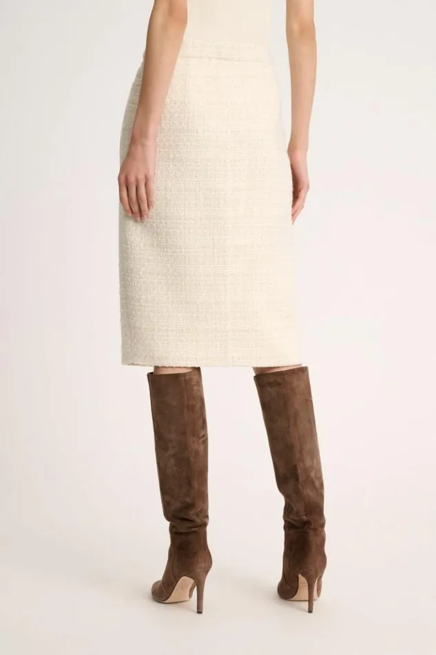 Luisa Spagnoli Skirts And Shorts Fettuccia 8211 Skirt With Buttons Cream 8211 Women Luisa Spagnoli Skirts And Shorts Fettuccia 8211 Skirt With Buttons Cream 8211 Women