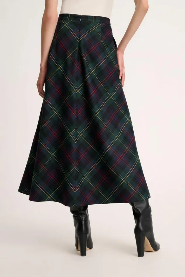 Luisa Spagnoli Skirts And Shorts Furetto 8211 Tartan Skirt Greenblue 8211 Women Luisa Spagnoli Skirts And Shorts Furetto 8211 Tartan Skirt Greenblue 8211 Women