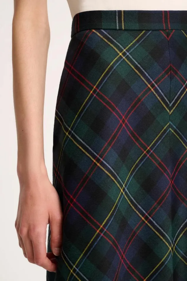 Luisa Spagnoli Skirts And Shorts Furetto 8211 Tartan Skirt Greenblue 8211 Women Luisa Spagnoli Skirts And Shorts Furetto 8211 Tartan Skirt Greenblue 8211 Women