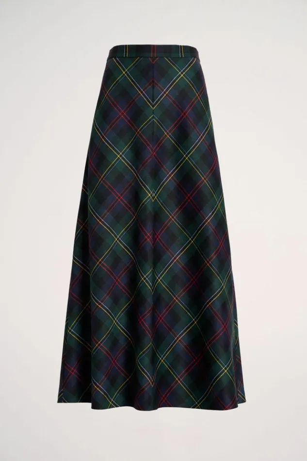 Luisa Spagnoli Skirts And Shorts Furetto 8211 Tartan Skirt Greenblue 8211 Women Luisa Spagnoli Skirts And Shorts Furetto 8211 Tartan Skirt Greenblue 8211 Women