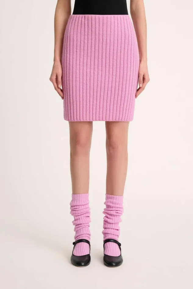 Luisa Spagnoli Skirts And Shorts Macas 8211 Knit Mini Skirt 8211 Fashion Show Pink 8211 Women