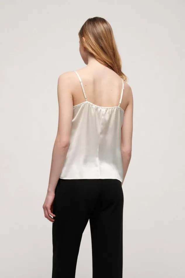 Luisa Spagnoli Tops And TShirts Lilia 8211 Top With Lace Cream 8211 Women Luisa Spagnoli Tops And TShirts Lilia 8211 Top With Lace Cream 8211 Women