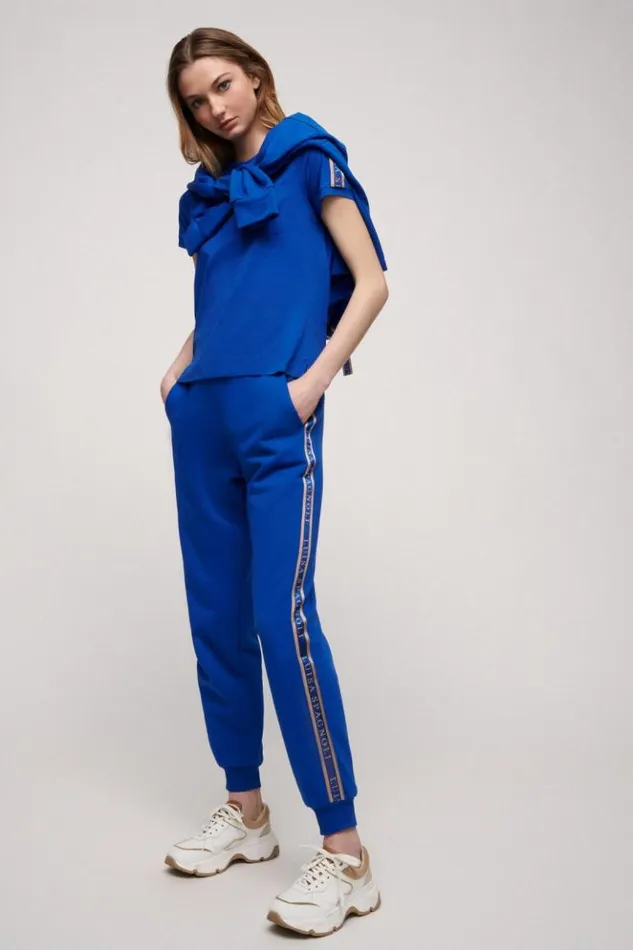 Luisa Spagnoli Tops And TShirts Lunar 8211 Cotton TShirt Bluette 8211 Women Luisa Spagnoli Tops And TShirts Lunar 8211 Cotton TShirt Bluette 8211 Women