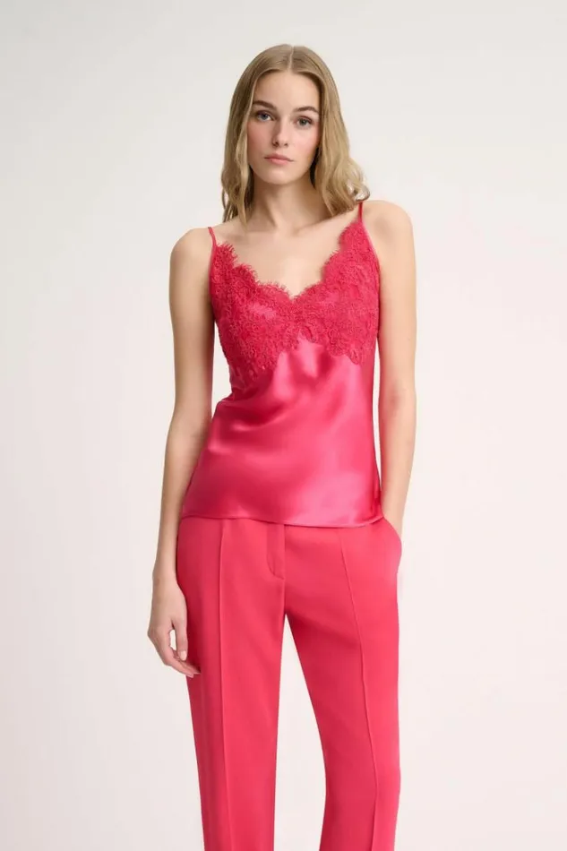 Luisa Spagnoli Tops And TShirts Luogo 8211 Top With Lace Applique 8211 Women