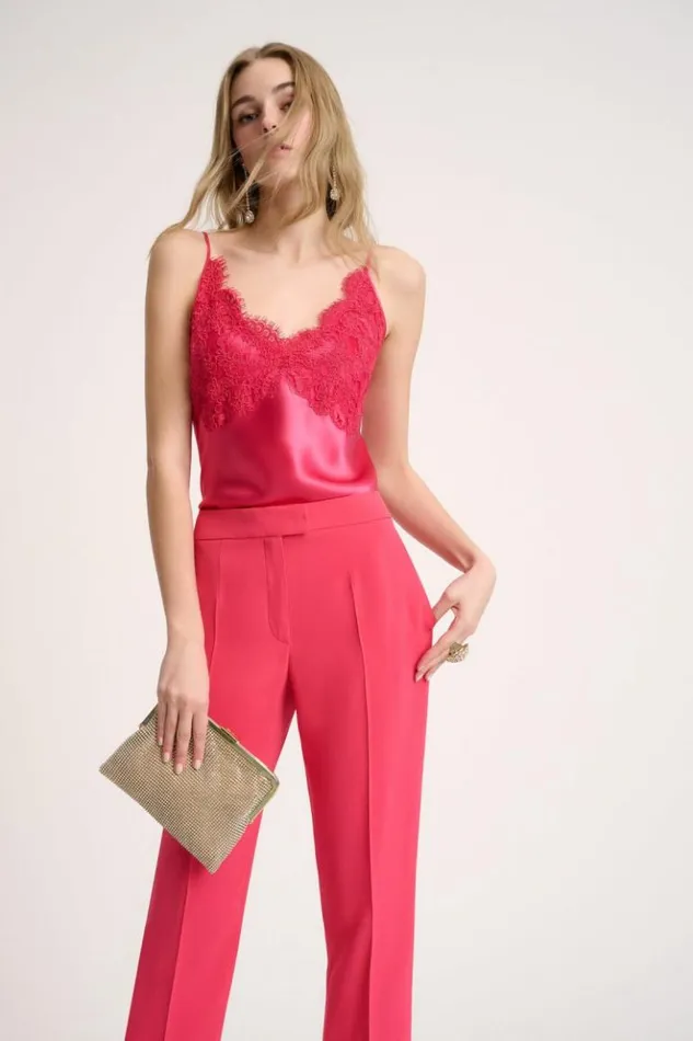 Luisa Spagnoli Tops And TShirts Luogo 8211 Top With Lace Applique 8211 Women Luisa Spagnoli Tops And TShirts Luogo 8211 Top With Lace Applique 8211 Women