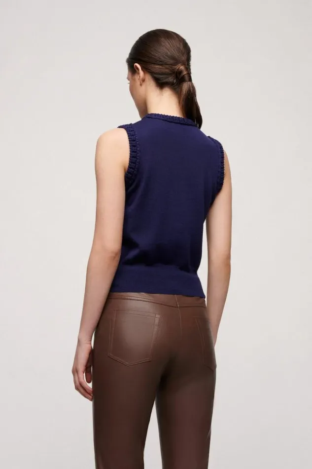 Luisa Spagnoli Tops And TShirts Mini 8211 Wool Top Blue Purplish 8211 Women Luisa Spagnoli Tops And TShirts Mini 8211 Wool Top Blue Purplish 8211 Women