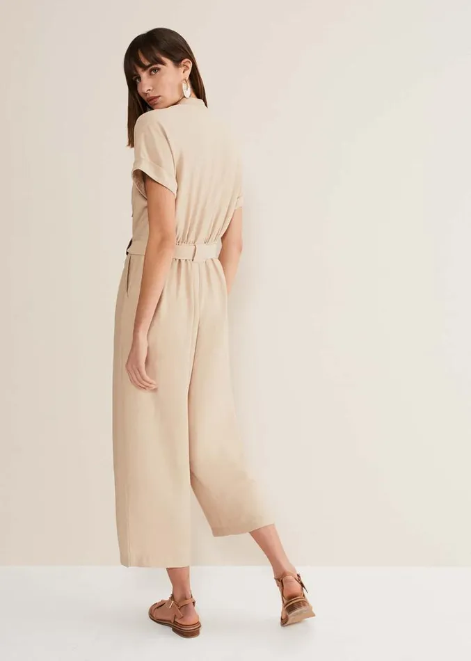 Lyla Stone Wide Leg Jumpsuit Stone Women Phase Eight Dresses
