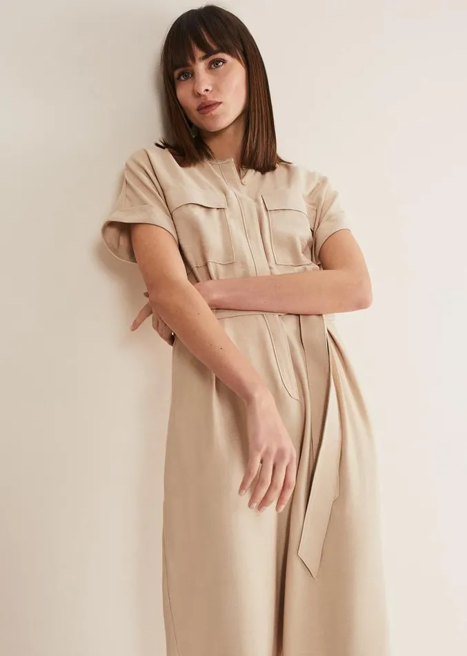 Lyla Stone Wide Leg Jumpsuit Stone Women Phase Eight Dresses