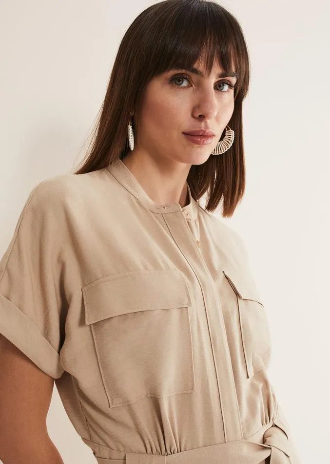 Lyla Stone Wide Leg Jumpsuit Stone Women Phase Eight Dresses