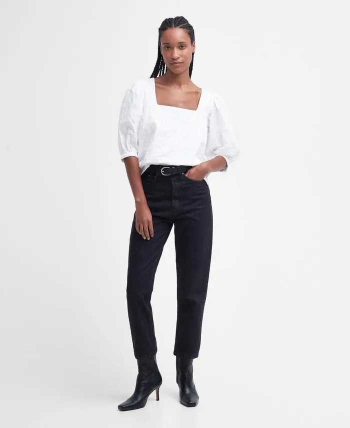 Macy Blouse Classic White Women Barbour Shirts and Blouses