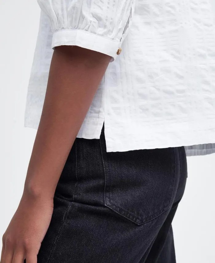 Macy Blouse Classic White Women Barbour Shirts and Blouses