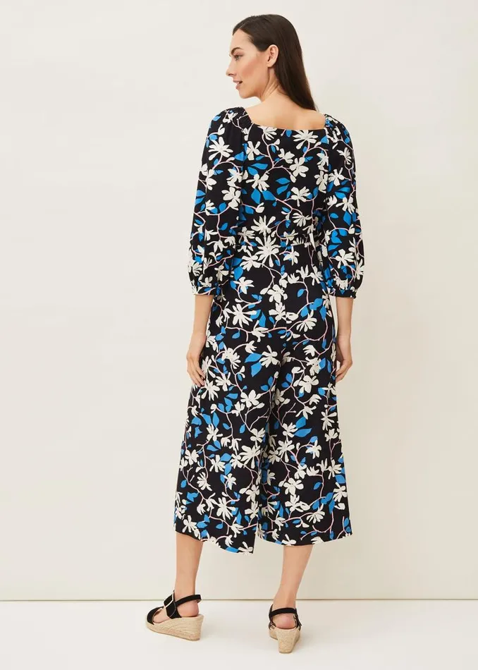 Magnolia Floral Jersey Jumpsuit Navymulti Women Phase Eight Dresses
